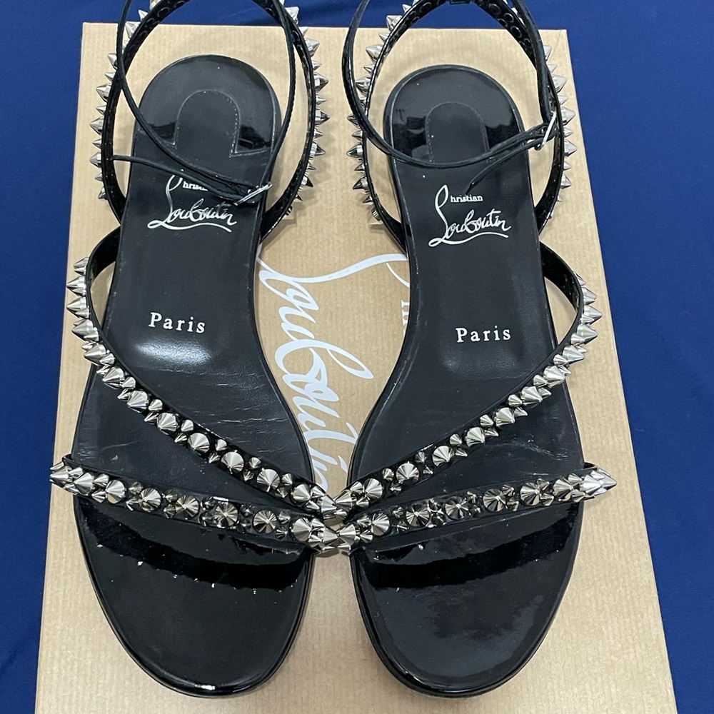 Christian Louboutin Pre-owned Mafaldina Spikes Ankle Strap Sandal